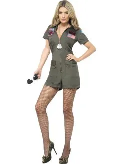 Smiffy Aviator Top Gun Kostuum Dames