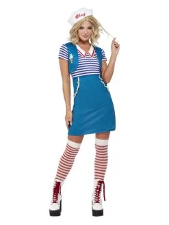 Smiffy Sailor Lady Kostuum Dames