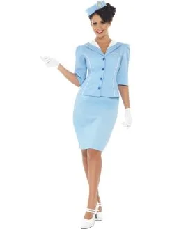 Smiffy Air Hostess Stewardess Dames Kostuum