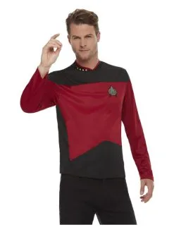 Smiffy Star Trek, The Next Generation Command Uniform, Top Maroon Red