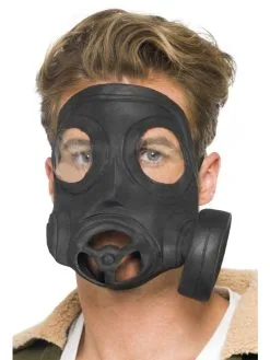 Smiffy Zwart Gasmasker