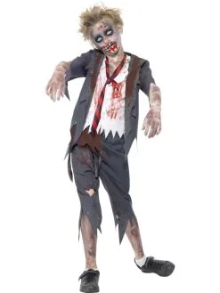 Smiffy Zombie School Boy Horror Jongens Kostuum