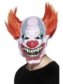 Smiffy Clown Masker Horror Masker Met Haar