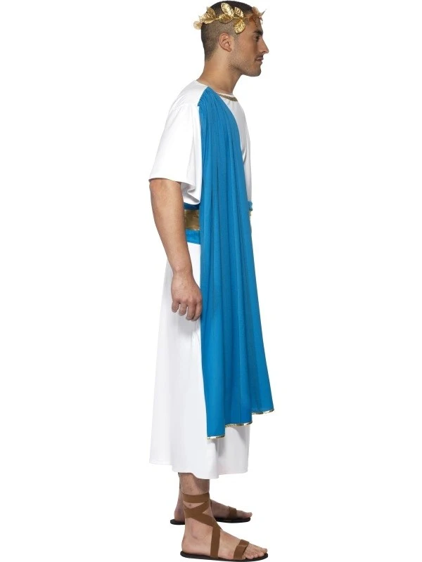 Smiffy Roman Senator Heren Kostuum Blauw - Afbeelding 2