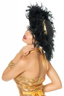 Beahoed Zwart Met Boa