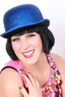 Bolhoed Lurex Glitter Blauw