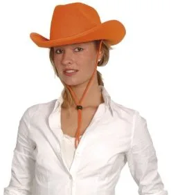 Cowboyhoed Oranje Vilt