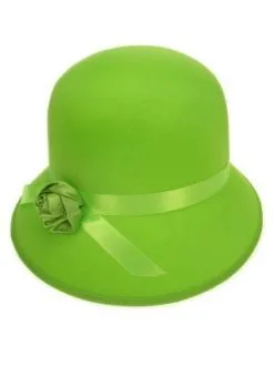 Dameshoedje Bol Met Roosje Groen