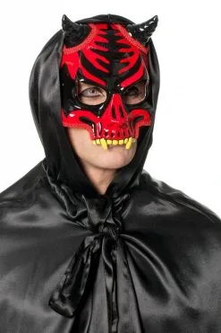 Doodskop Masker Met Diadeem Rood