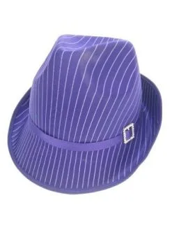 Gangsterhoed Streep Glans Paars
