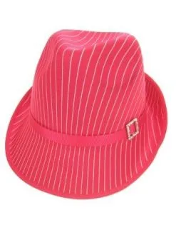 Gangsterhoed Streep Glans Pink