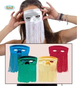 Gekleurde Domino Maskers Met Franjes