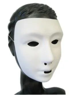 Grimeermasker Wit Half