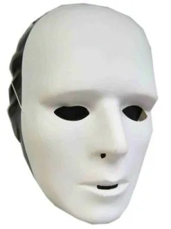 Grimeermasker Wit Plastic