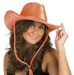 Hoed Brilliant Velvet Oranje