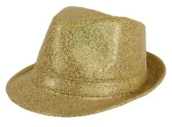 Hoed Funk Glitter Goud