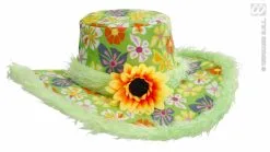 Hoed Ibiza Met Zonnebloem Groen