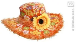 Hoed Ibiza Met Zonnebloem Oranje