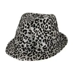 Hoed Paillette Print Zilver