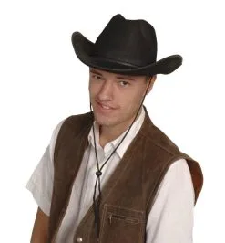 Hoed Vilt Cowboy Zwart