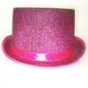 Hoge Hoed Lurex Glitter Cerise