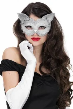 Masker Kat Luxe Zilver