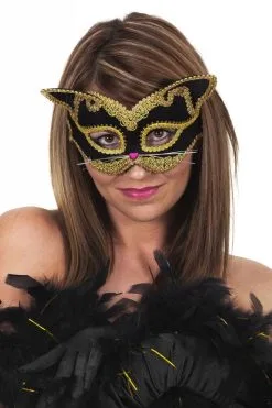 Masker Kat Luxe Zwart