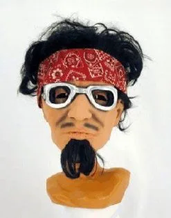 Masker Met Haar Rock/Hippy