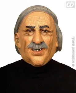 Masker Oude Man Met Haar En Snor