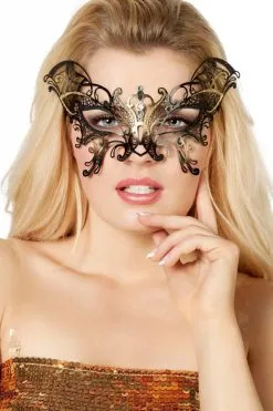 Masker Vlinder Metaal Goud