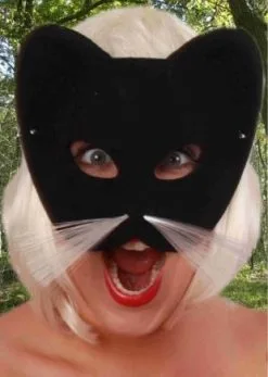 Oogmasker Kat Zwart