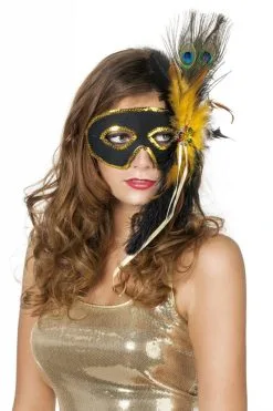Venetiaanse Masker Met Veren